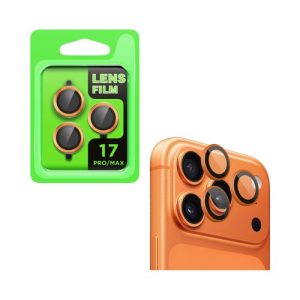 Protetor de Vidro da Câmera Traseira para Apple iPhone 17 Pro/iPhone 17 Pro Max Laranja Cósmica