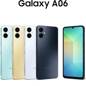 Smartphone Samsung Galaxy A06 com 4GB de RAM e 64GB de armazenamento