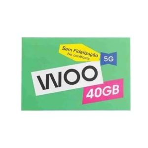 Cartão SIM Woo com 55GB de dados móveis