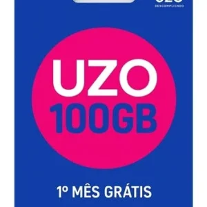 Cartão SIM UZO com oferta de 100GB de internet e 2.000 minutos