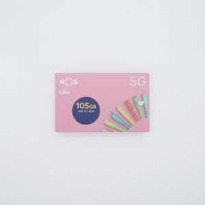 Cartão SIM NOS com 105GB de internet e 500 minutos/SMS